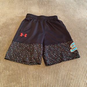 Boys’ Under Armour SC shorts.